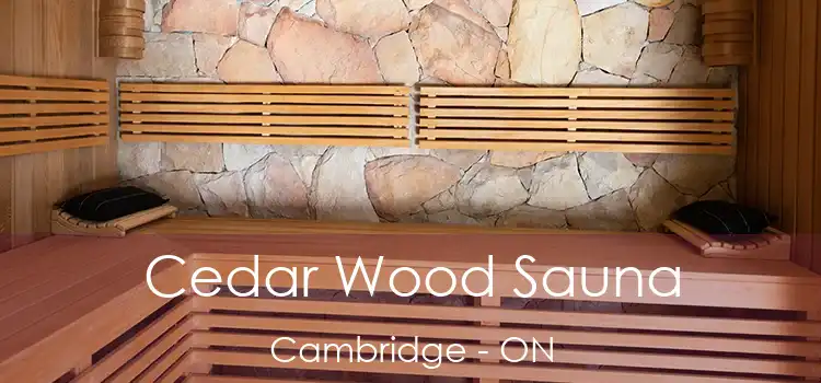  Cedar Wood Sauna Cambridge - ON