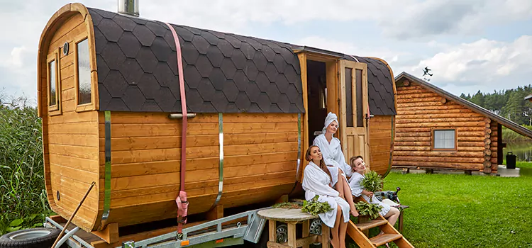 Residential Outdoor Cabin Sauna Construction in Cambridge, Ontario