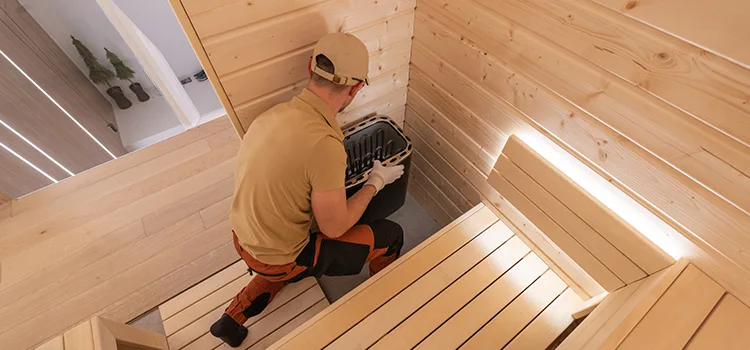 Finnish Sauna Ceiling Installation in Cambridge, Ontario