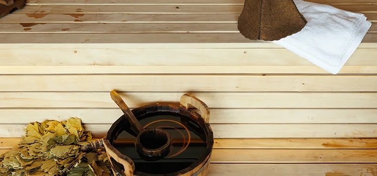 Fir Wood Sauna Ceiling Installation in Cambridge, Ontario