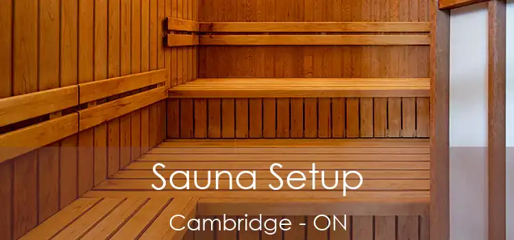  Sauna Setup Cambridge - ON